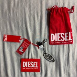 NWT Diesel Silver Holy-C Keychain